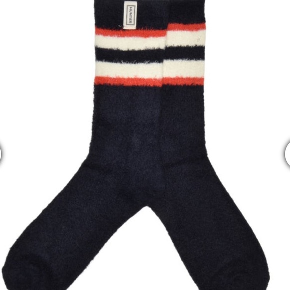 Hunter Cozy Crew Socks in Black, White, and Red-4 Pairs - Picture 4 of 10